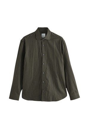 Next REGULAR FIT - CHECK SOFT TOUCH SMART LONG SLEEVE - Hemd - olive green gingham