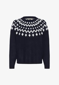 Seleccionado, navy w/white jaquard