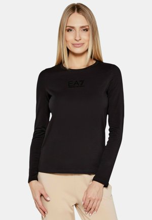 Langærmet T-shirt - black