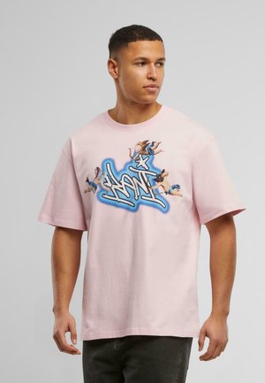 Karl Kani T-SHIRT - T-shirt imprimé - rose blue