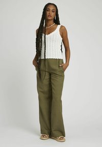 BZB Pantalon classique - vert kaki