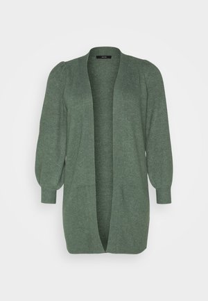 Vero Moda Curve VMRUBELLEFILE LONG CARDIGAN - Gilet - laurel wreath melange