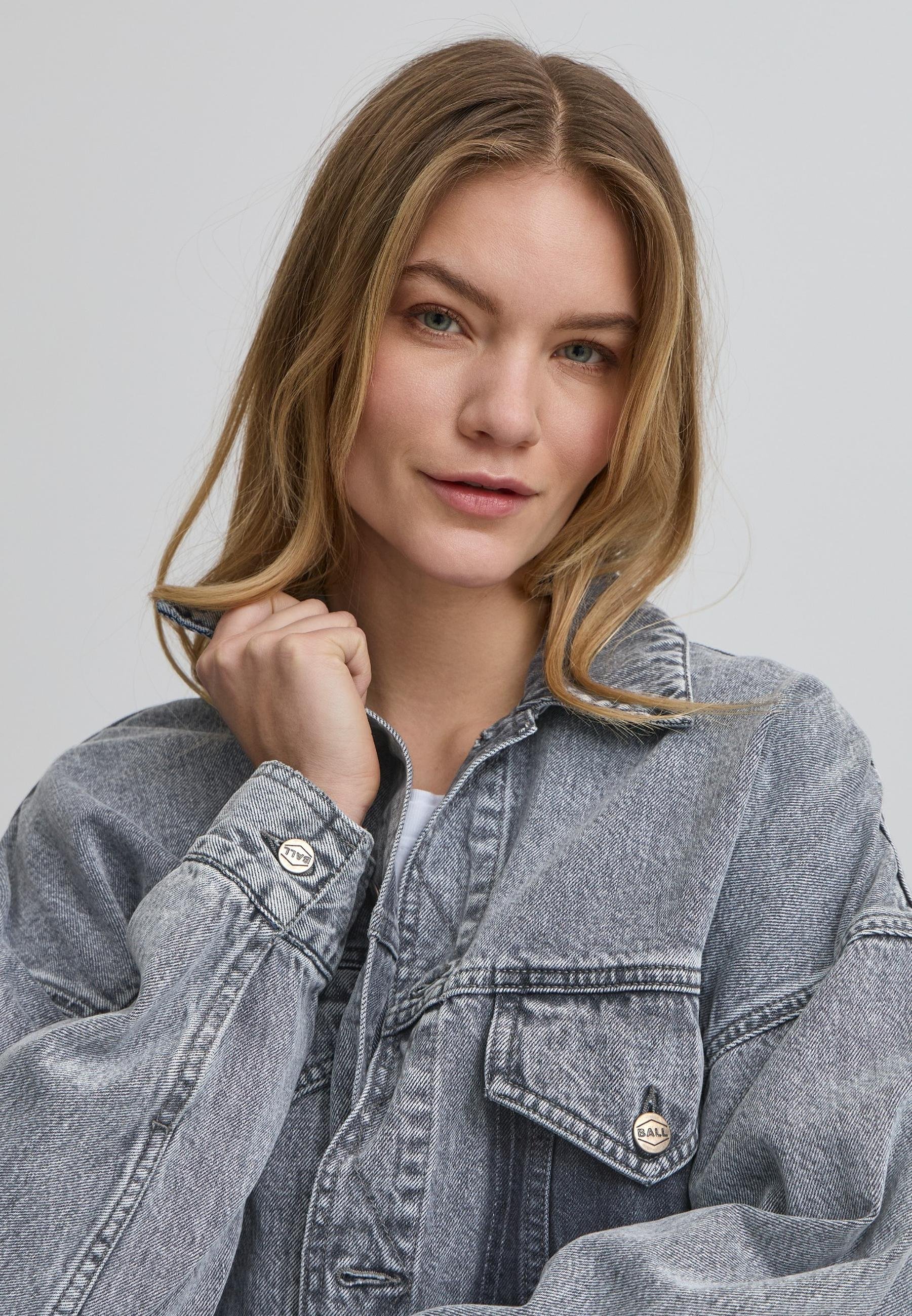 BALL BADenim - Denim jacket - grey denim/grey - Zalando.ie