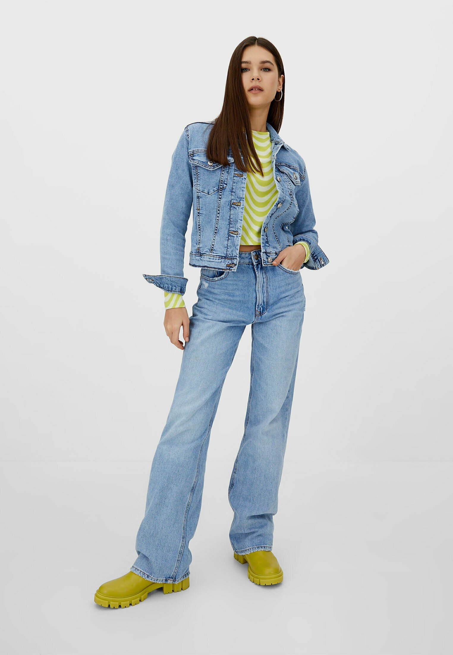 Stradivarius Giacca di jeans - light blue/celeste - Zalando.it