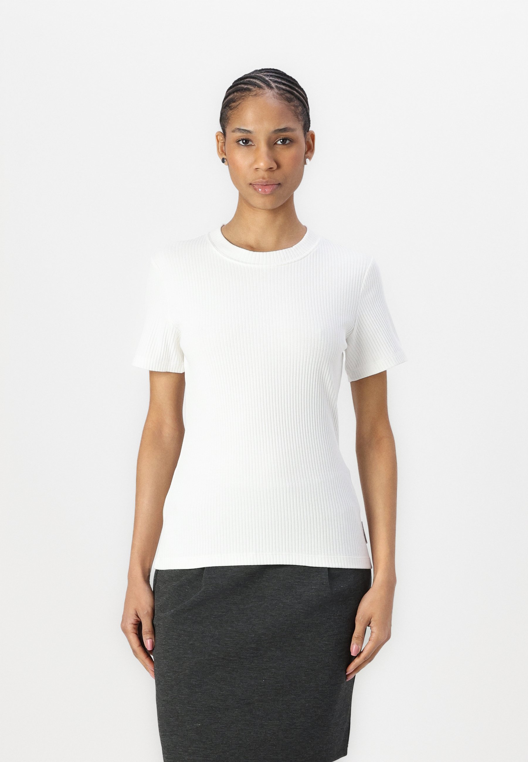 売れ筋商品|||マルコポーロ デニム Tシャツ レディース トップス AUS SOFTER - Basic T-shirt - scandinavian white Marc O'Polo DENIM AUS SOFTER - T-Shirt basic - scandinavian
