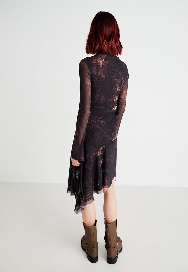 EMILIO PRINTED DRESS - Cocktail dress / Party dress - burgundy2