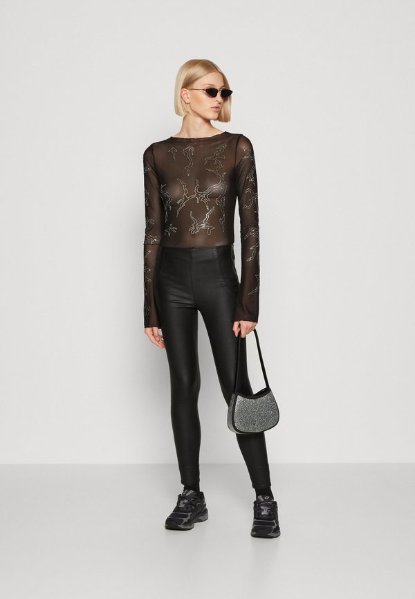 ONLKEIRA-ROCK LIFE COATED - Leggings - Trousers2