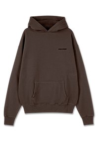 OVERSIZED - Kapuzenpullover - washed walnut brown black