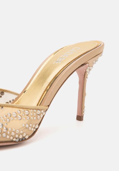 GEDEBE Mules à talons - nude/ramage golden