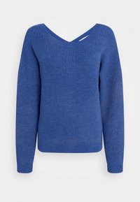 Cream Stickad tröja - blue