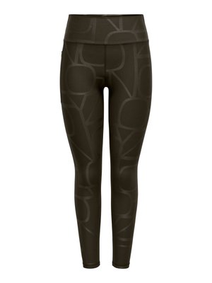 ONLY Play ONPFONT-2 LOGO HW PCK TIGHTS NOOS - Leggings - chocolate torte