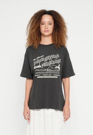 SUNSEEKERS HERITAGE TEE - T-shirt imprimé - washed black