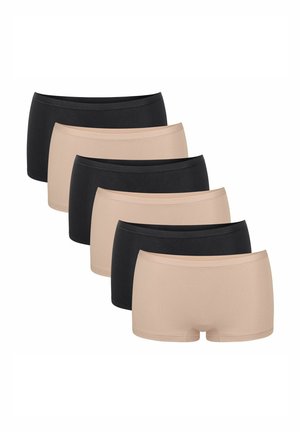 GO DAILY 6ER PACK - Panties - schwarz beige