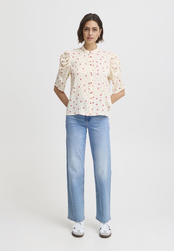 IHKate - Blouse - cloud dancer  rosa dot2