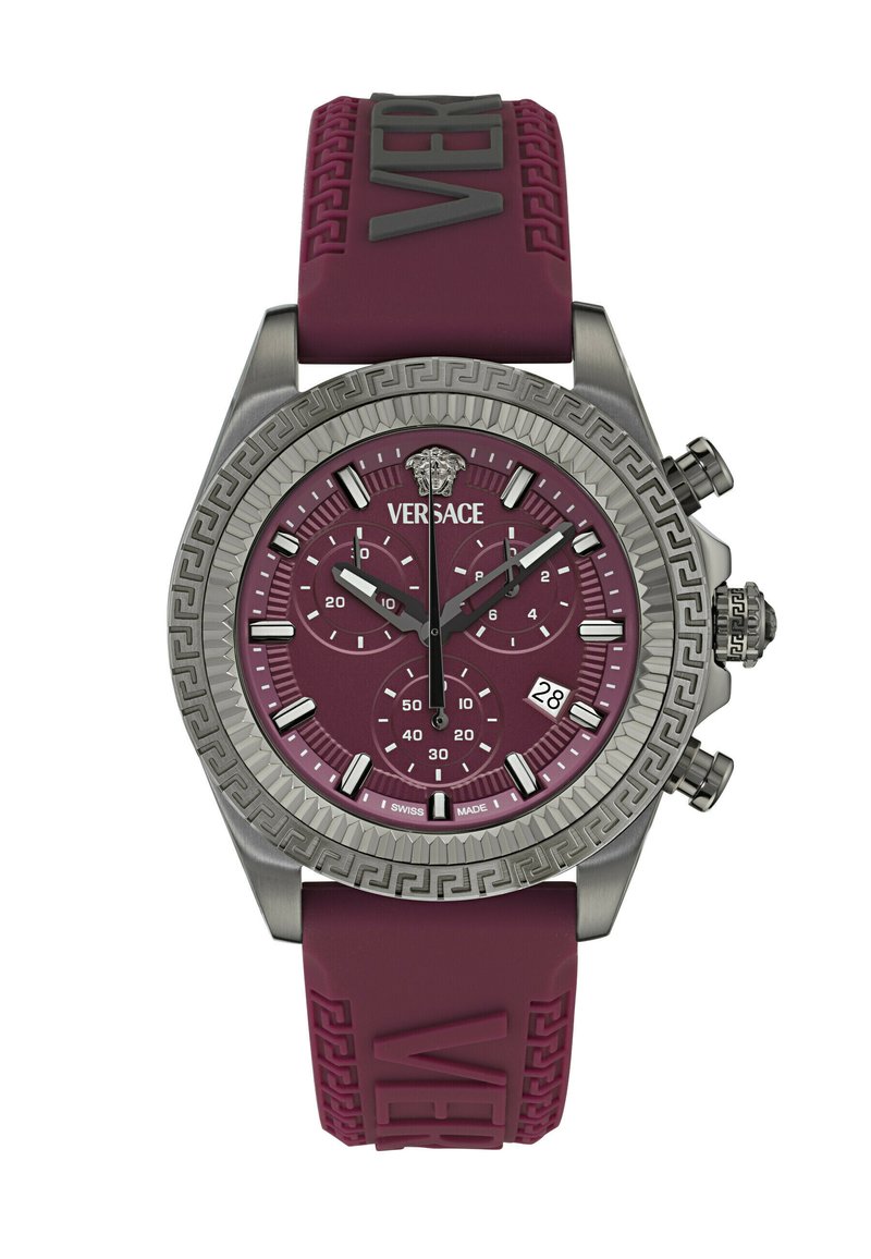 Versace VERSACE FORNAX - Montre à aiguilles - burgundy and grey/rouge ...