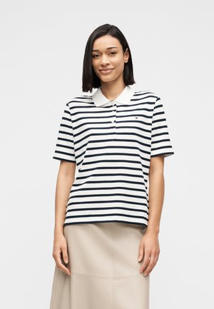 Polo shirt - breton ecru/dark night navy stp