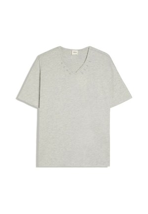 Bershka, BASIC T-SHIRT - T-paita - dark grey