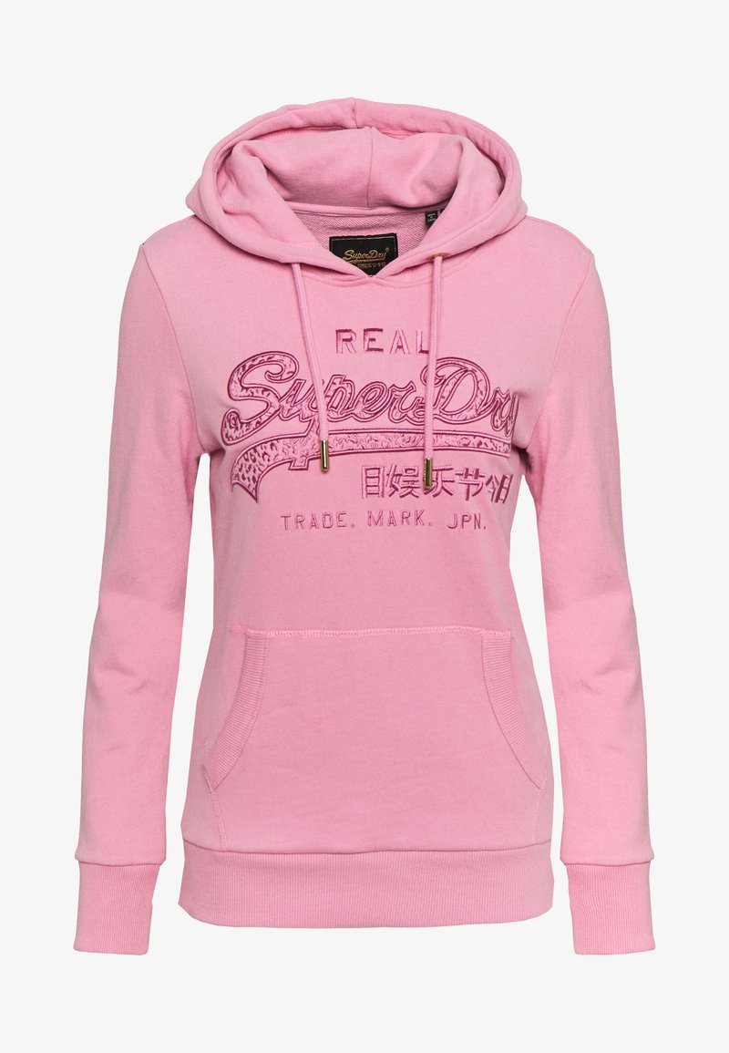 Mens pink superdry hoodie Clearance