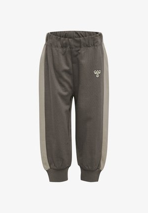 Hummel, HUMMEL HMLMINI LOOSE BLOCK ADJ WAIST PANTS UNISEX - Træningsbukser - dark gull gray