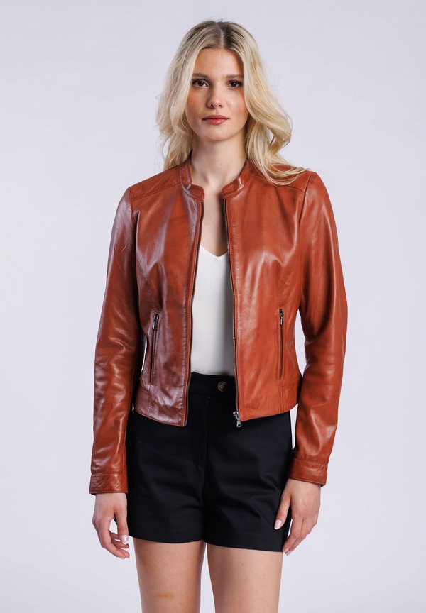 BEA-NYC - Lederjacke - cognac