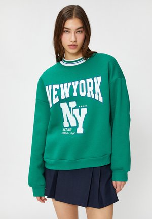 Koton EMBROIDERED CREW NECK VARSITY  - Felpa - green