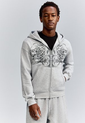 House, KAPUZENJACKE MIT REISSVERSCHLUSS - Zip-up sweatshirt - mid grey