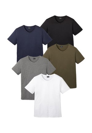 5ER PACK - T-shirt basic - white