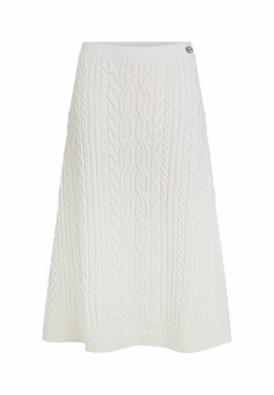 KARL LAGERFELD, KARL LAGERFELD SKIRT CABLE KNIT - Jupe trapèze - cannoli cream