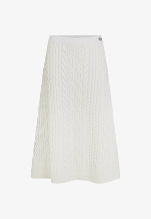 KARL LAGERFELD, CABLE KNIT - Jupe trapèze - cannoli cream