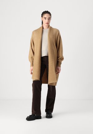 YAS YASJUVA LONG CARDIGAN - Gilet - tigers eye