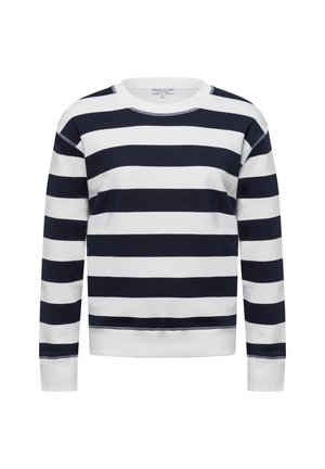 Sweatshirt - ecru marine