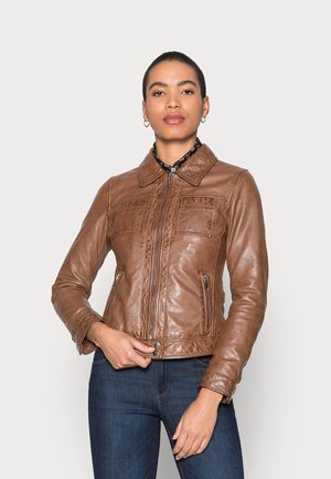Oakwood ALIA - Chaqueta De Cuero - Teal Blue/azul Petróleo