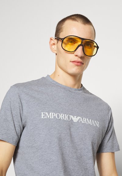 Emporio Armani Tričko s potlačou - grigio chiaro
