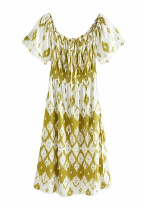 OFF SHOULDER SUMMER - REGULAR FIT - Dienas kleita - white green