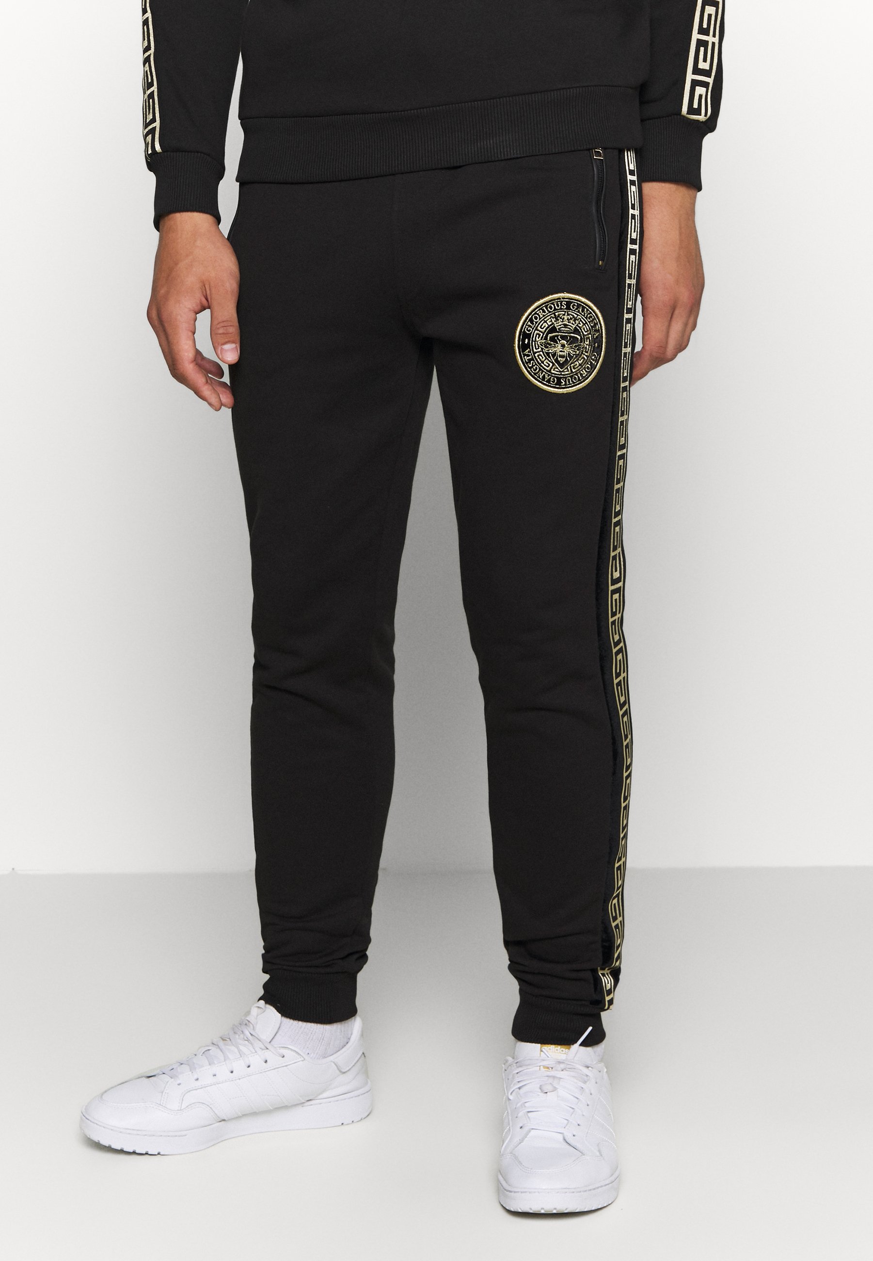 Glorious Gangsta RODELL JOGGER Joggebukse blackgold Glorious Gangsta KALK - Joggebukse - black