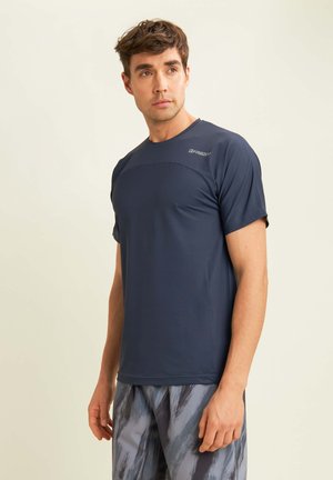 CON LOGO AL CUORE E FIT ERGONOMICO - T-shirt imprimé - dark blue