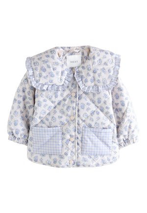 Next REGULAR FIT - SHOWER RESISTANT FRILL COLLAR - Übergangsjacke - blue/white
