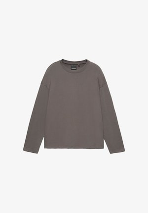 PULL&BEAR, RELAXED FIT HEAVY WEIGHT - LONG-SLEEVED T-SHIRT - T-shirt à manches longues - dark grey