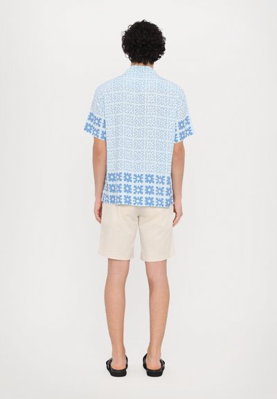 sandro VINTAGE FLOWER SHIRT  - Cămașă - ciel
