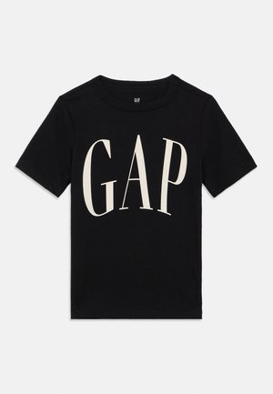 GAP LOGO ARCH TEE BOYS - T-shirts print - true black