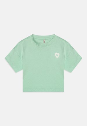 KMGANNA LIFE HEART TEE - T-shirt imprimé - birds egg green/cloud dancer