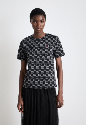 ALLOVER LOGO - Majica kratkih rukava s printom - black