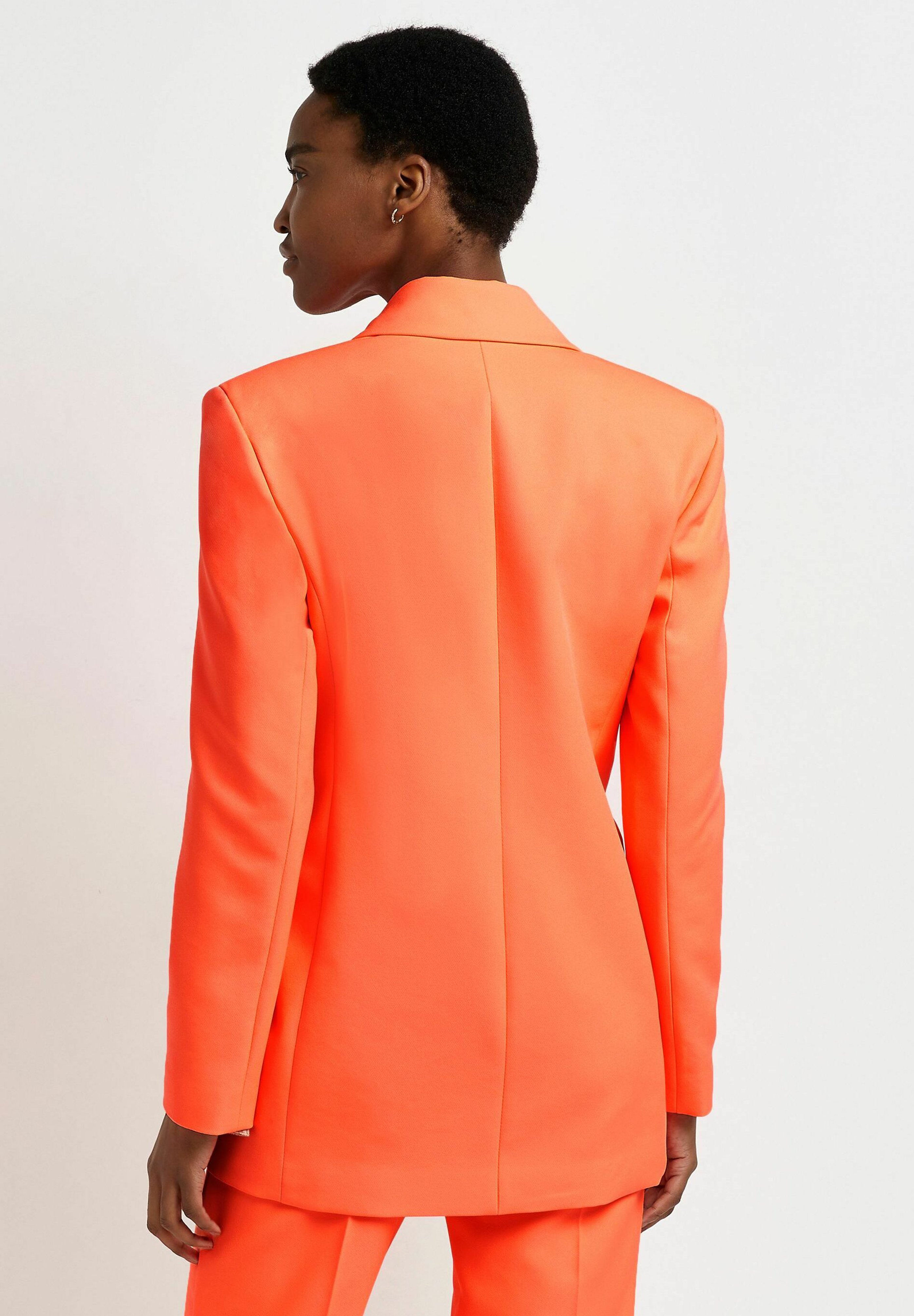 River Island Short coat - coral/orange 