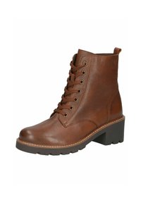 Caprice Bottines à lacets - cognac nappa
