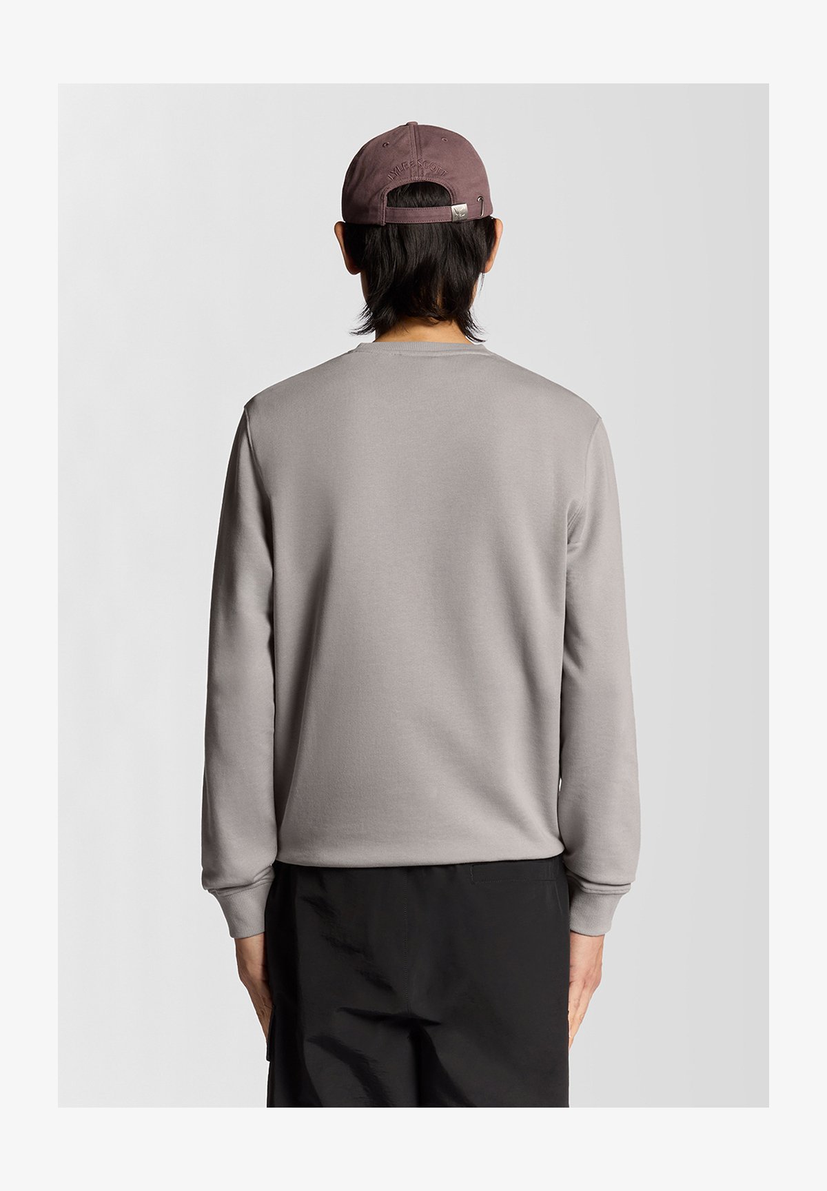 Felpa Con Collo Uomo Grigio Chiaro - Maglia A Maniche Lunghe Taglia 5XL Plus