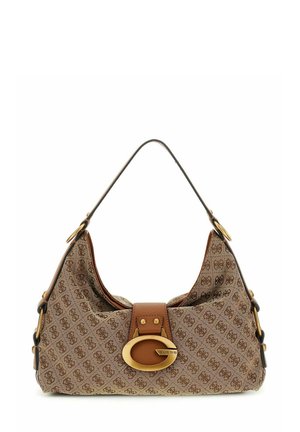 Guess, CAMDEN SHOULDER BAG - Bolso de mano - latte logo   cognac