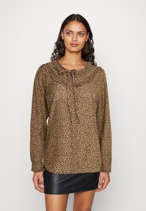 Marks & Spencer TIE NECK BLOUSE - Μπλούζα - brown mix