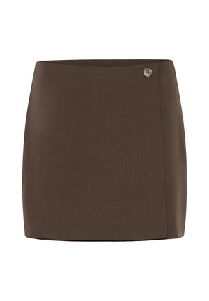 ICHI, IHFAVA SHORT SK - Jupe portefeuille - slate black melange