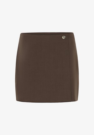 ICHI, IHFAVA SHORT SK - Jupe portefeuille - slate black melange