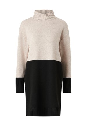 Ellos Collection Gebreide jurk - beige schwarz